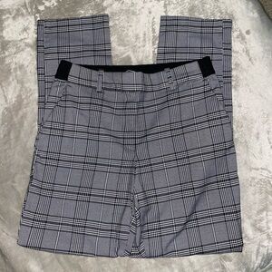Women’s H&M Black and White Plaid Ankle Pants